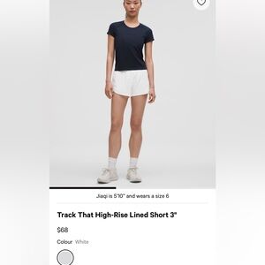 Lululemon Athletica White Athletic Shorts